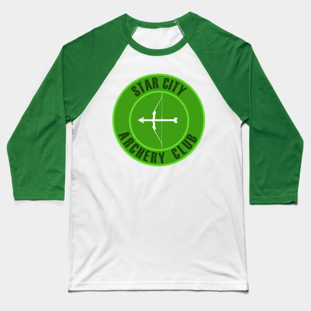 Star City Archery Club - Green Baseball T-Shirt by SOwenDesign